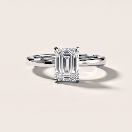 Mena Hidden Halo Emerald Diamond Engagement Ring in White Gold [studio-metal-20261024]