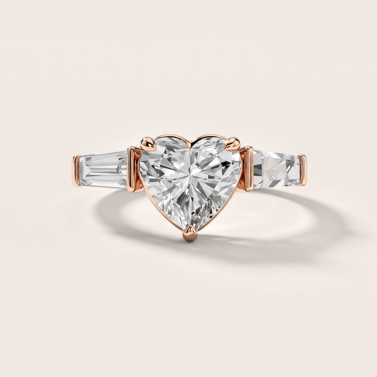 Layla Tapered Baguette Heart Diamond Engagement Ring in Rose Gold [studio-metal-20261024]