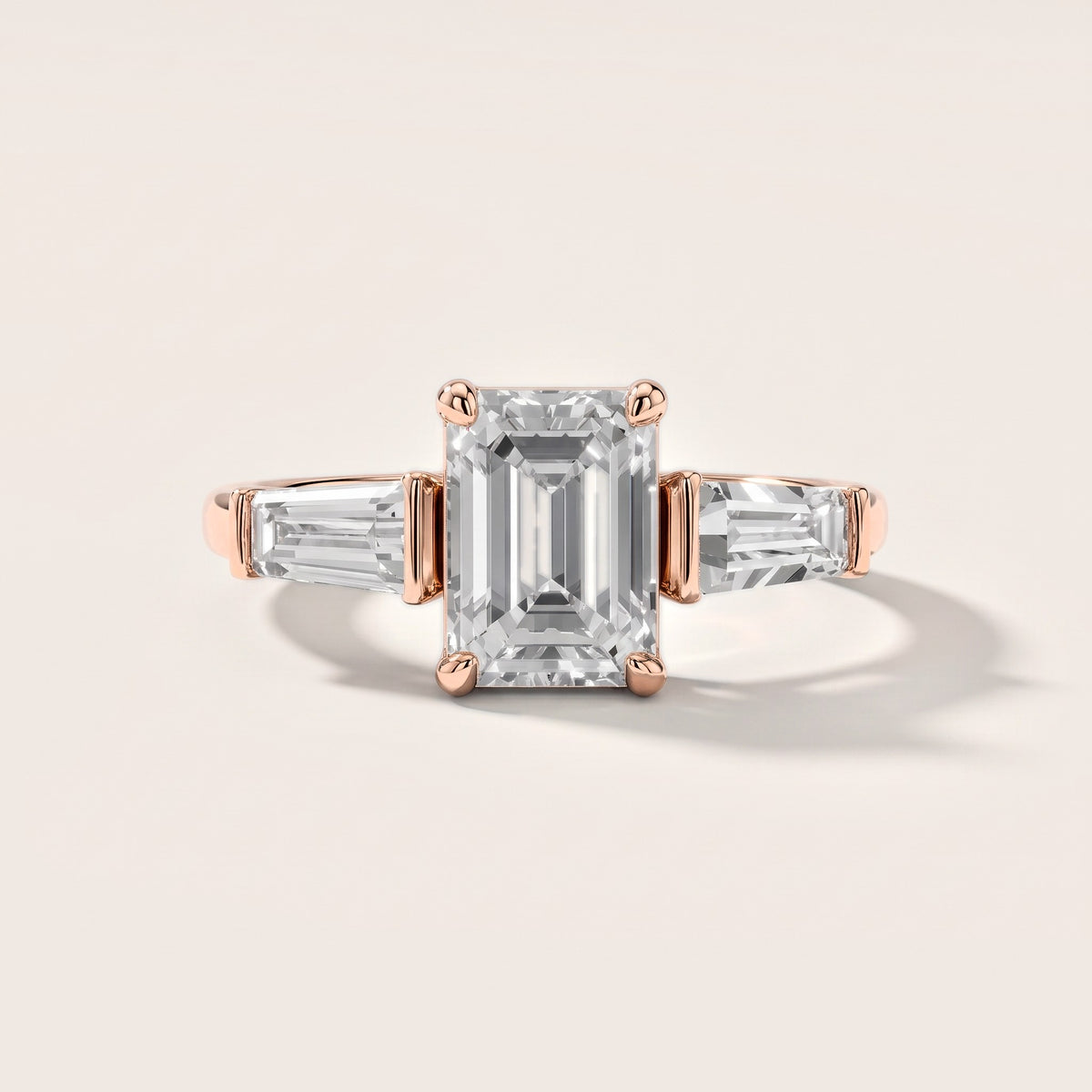 Layla Tapered Baguette Emerald Diamond Engagement Ring in Rose Gold [studio-metal-20261024]