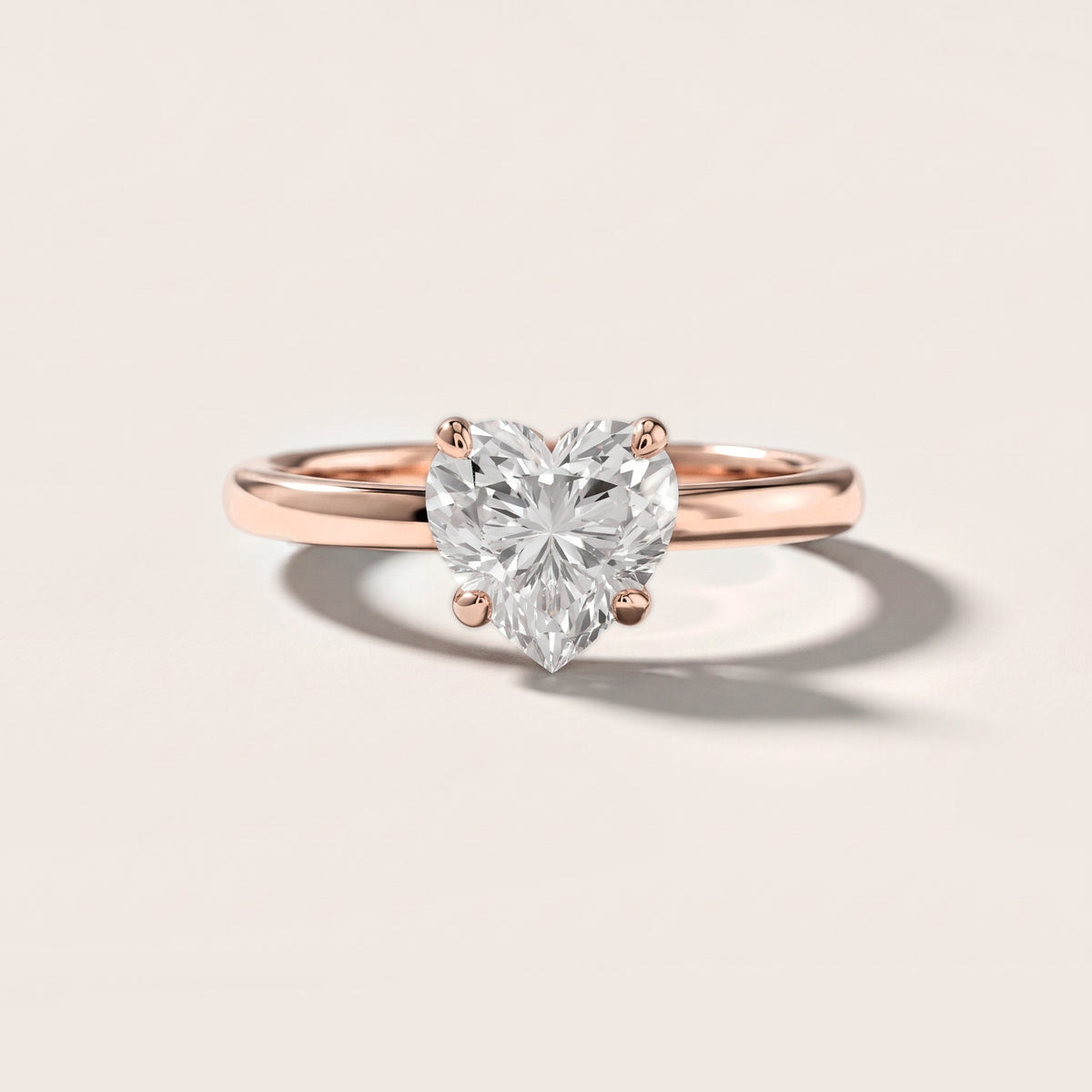 Charlotte Charm Solitaire Heart Diamond Engagement Ring in Rose Gold [studio-metal-20261024]