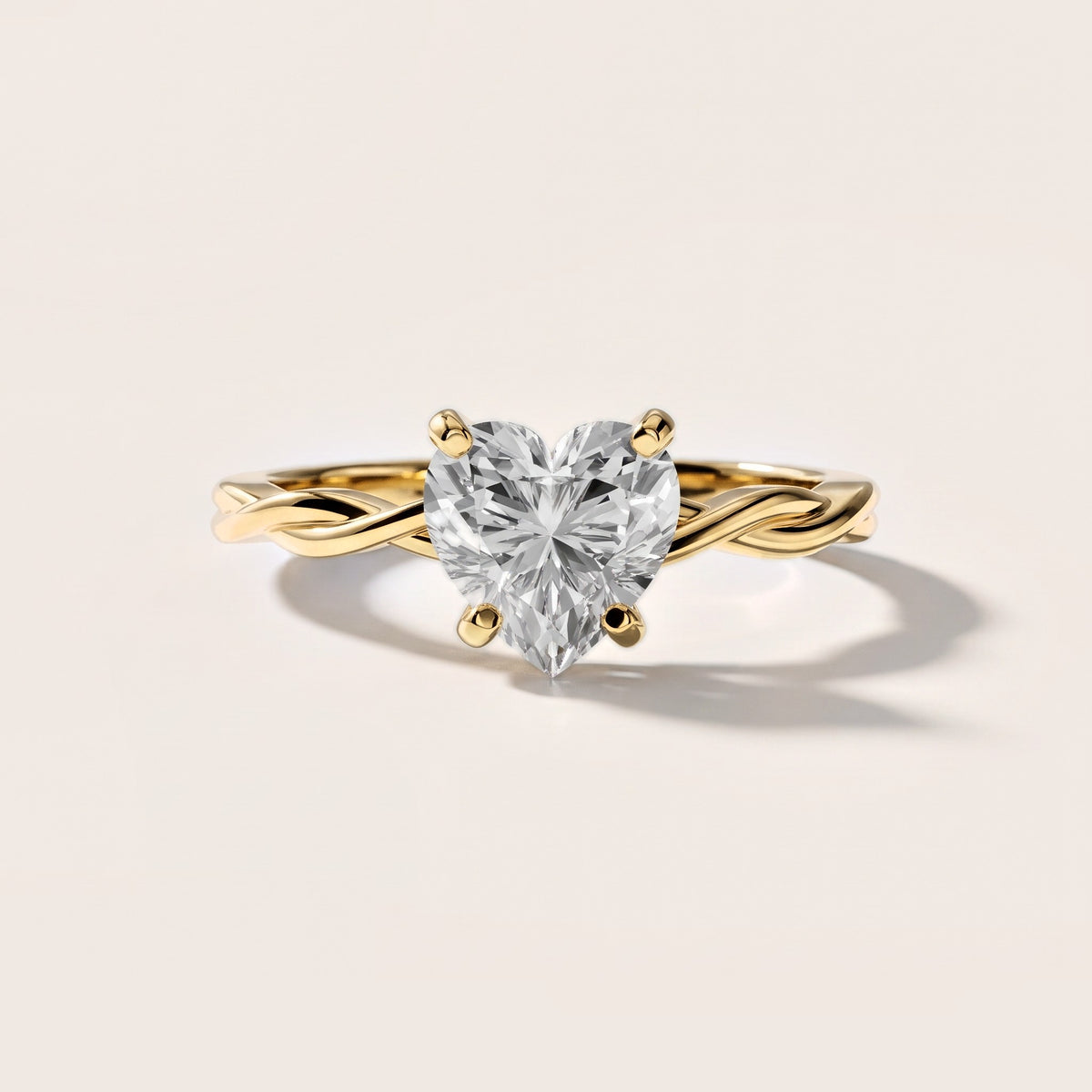 Iris Twist Heart Diamond Engagement Ring in Yellow Gold [studio-metal-20261024]