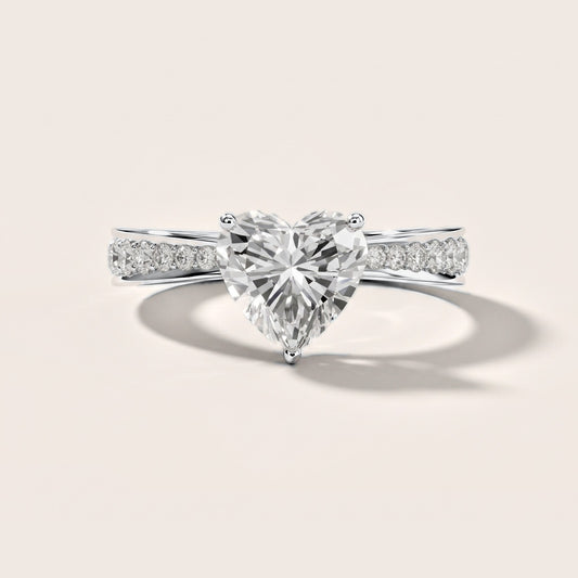 Rhea Sidestone Pavé Heart Diamond Engagement Ring in White Gold [studio-metal-20261024]