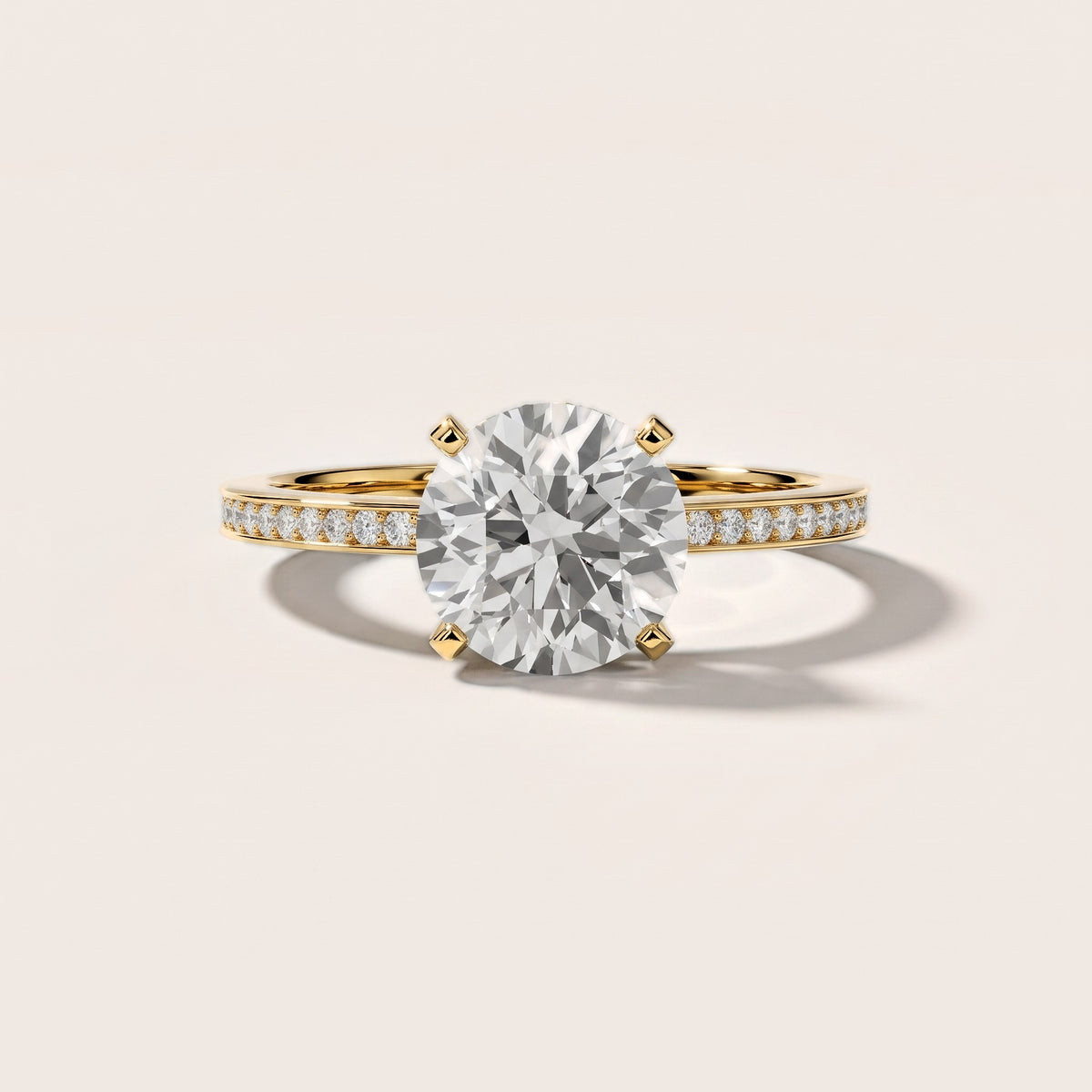 Naia Hidden Halo Round Diamond Engagement Ring in Yellow Gold [studio-metal-20261024]
