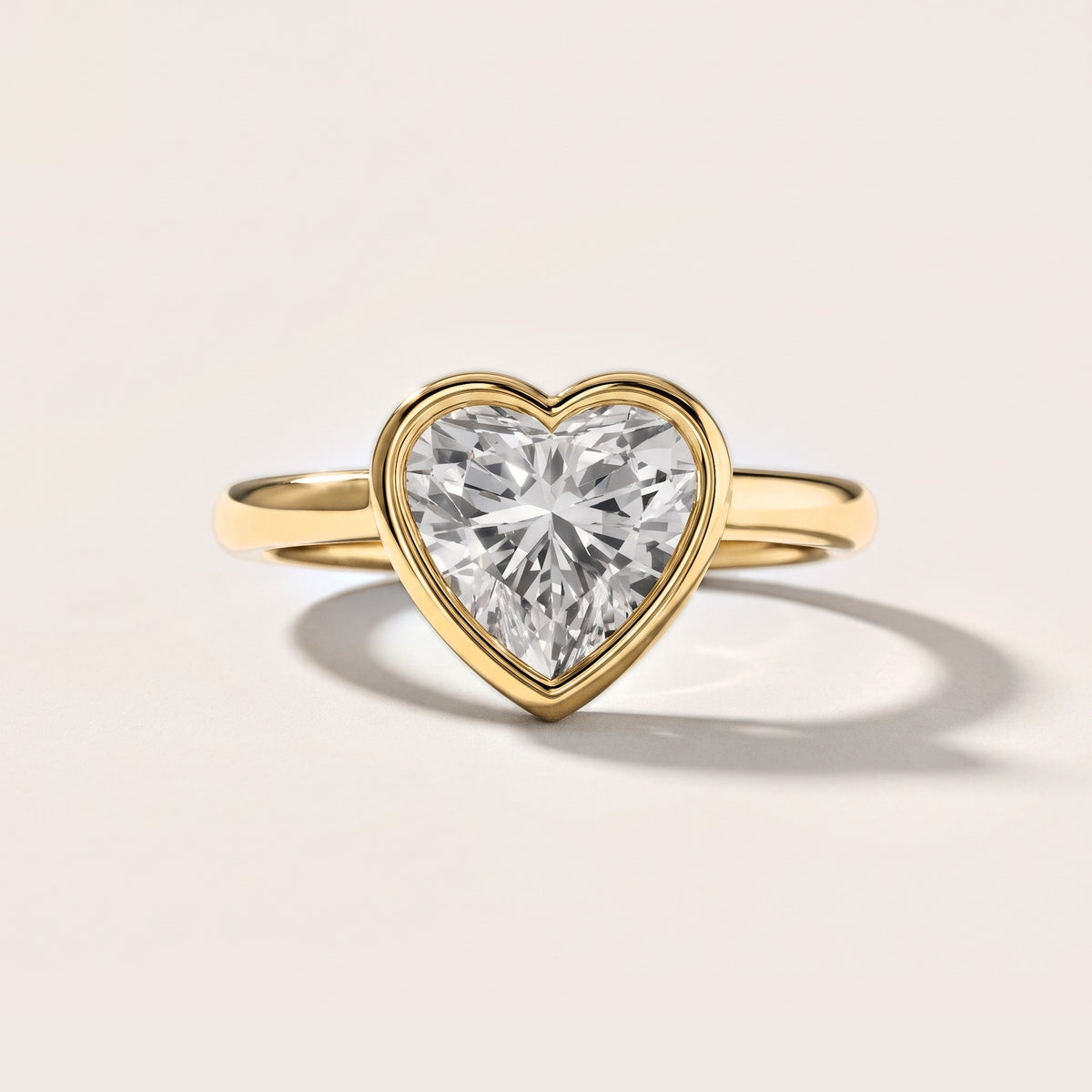 Maeve Bezel Solitaire Heart Diamond Engagement Ring in Yellow Gold [studio-metal-20261024]