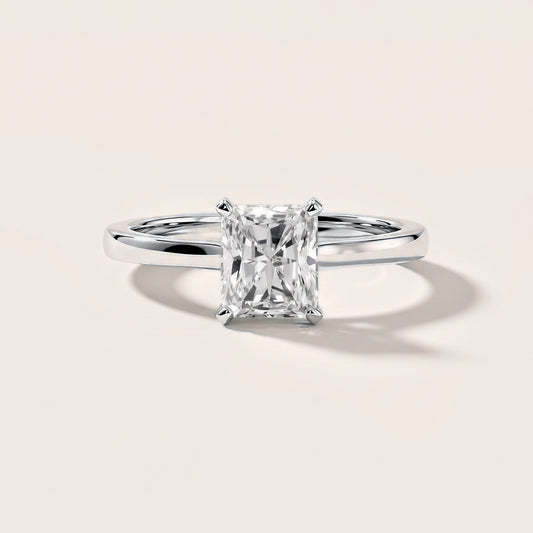 Matilda Cathedral Solitaire Radiant Diamond Engagement Ring in Platinum [studio-metal-20261024]