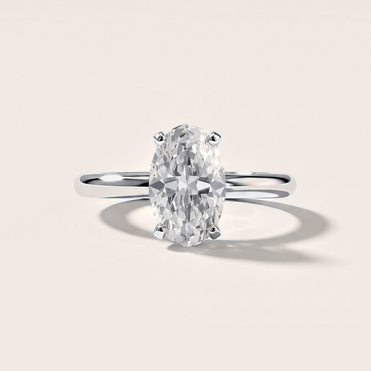 Elena Solitaire Oval Diamond Engagement Ring in Silver [studio-metal-20261024]