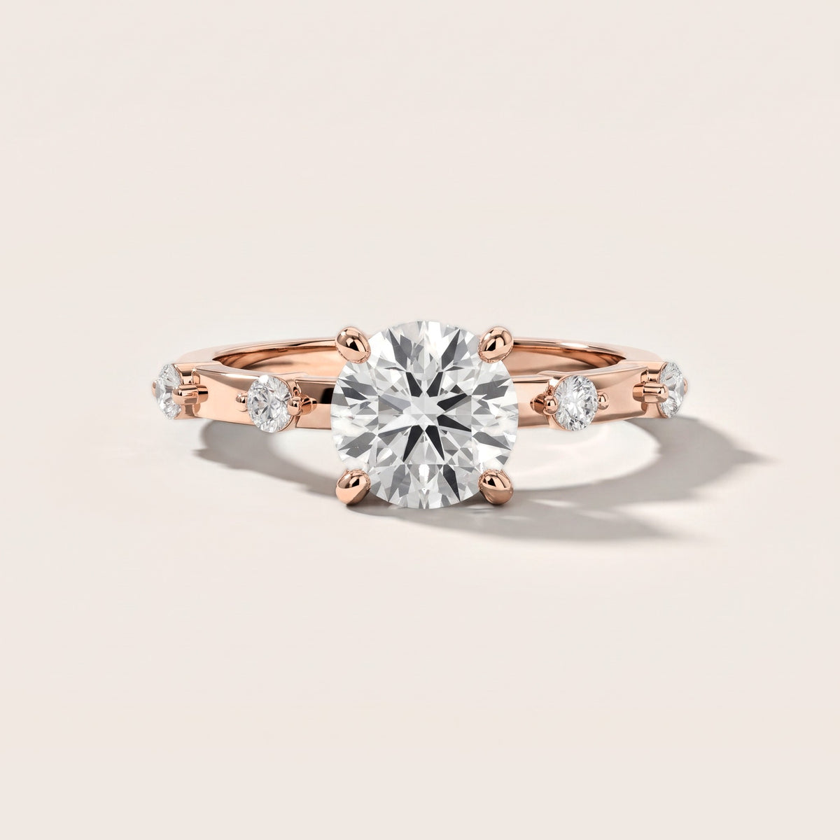 Elena Radiance Solitaire Round Diamond Engagement Ring in Rose Gold [studio-metal-20261024]