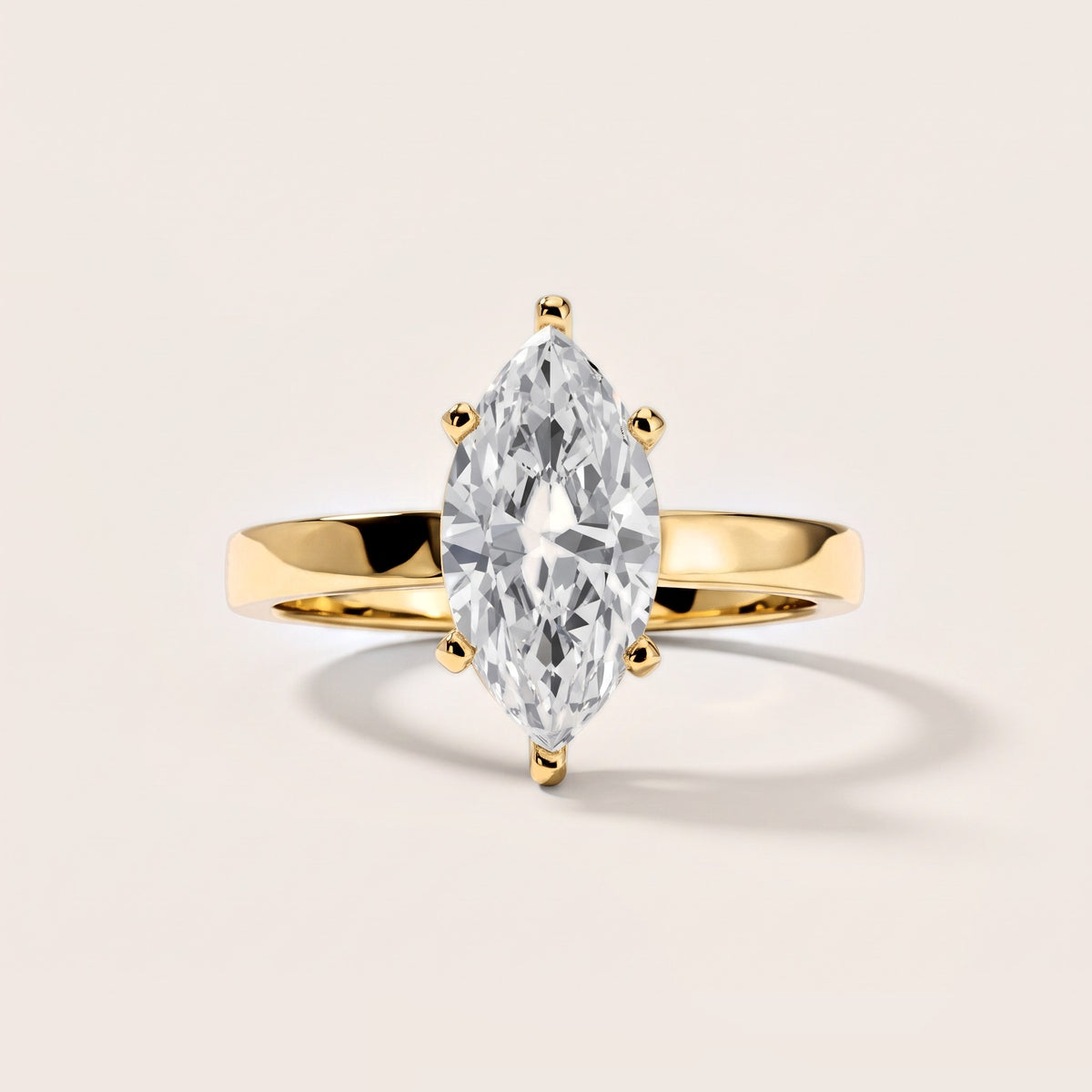 Delia Solitaire Marquise Diamond Engagement Ring in Yellow Gold [studio-metal-20261024]
