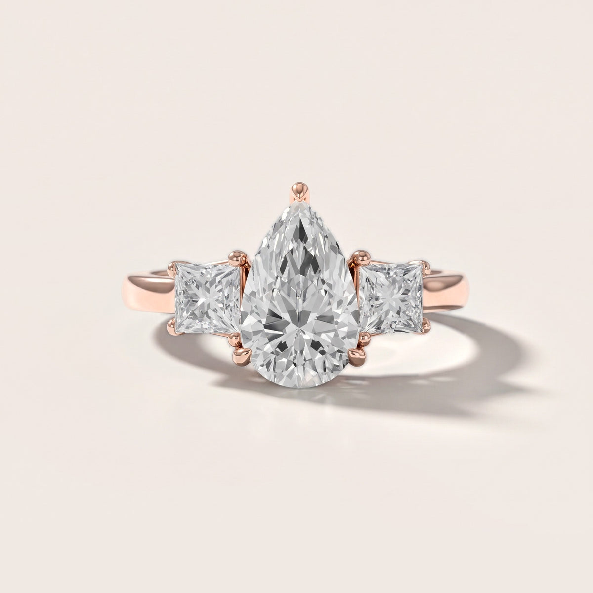 Sienna Three-Stone Pear Diamond Engagement Ring in Rose Gold [studio-metal-20261024]