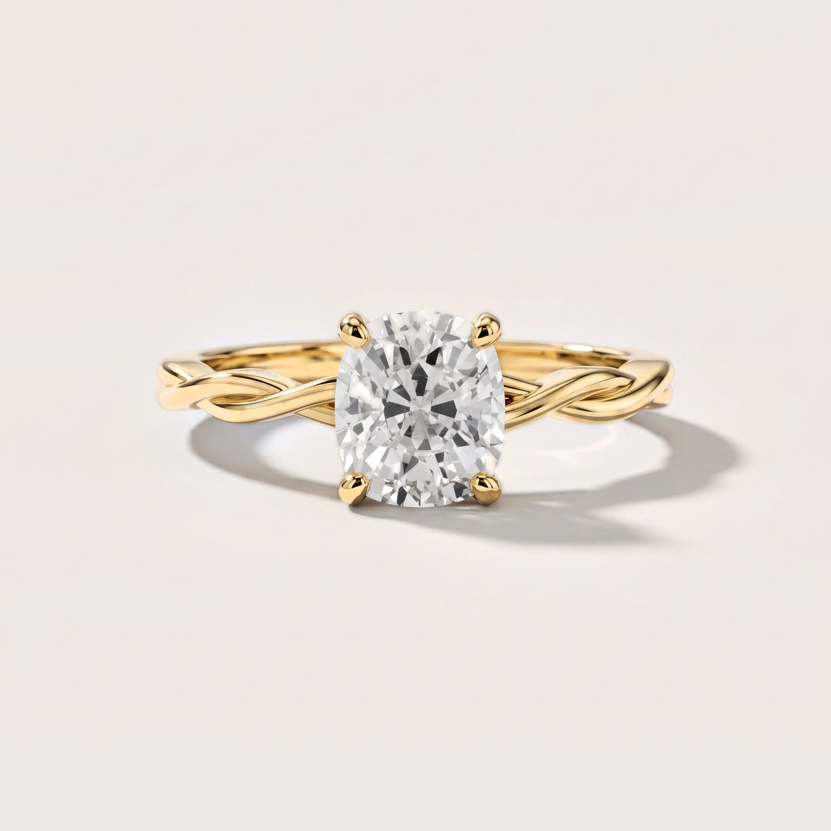 Iris Twist Cushion Diamond Engagement Ring in Yellow Gold [studio-metal-20261024]