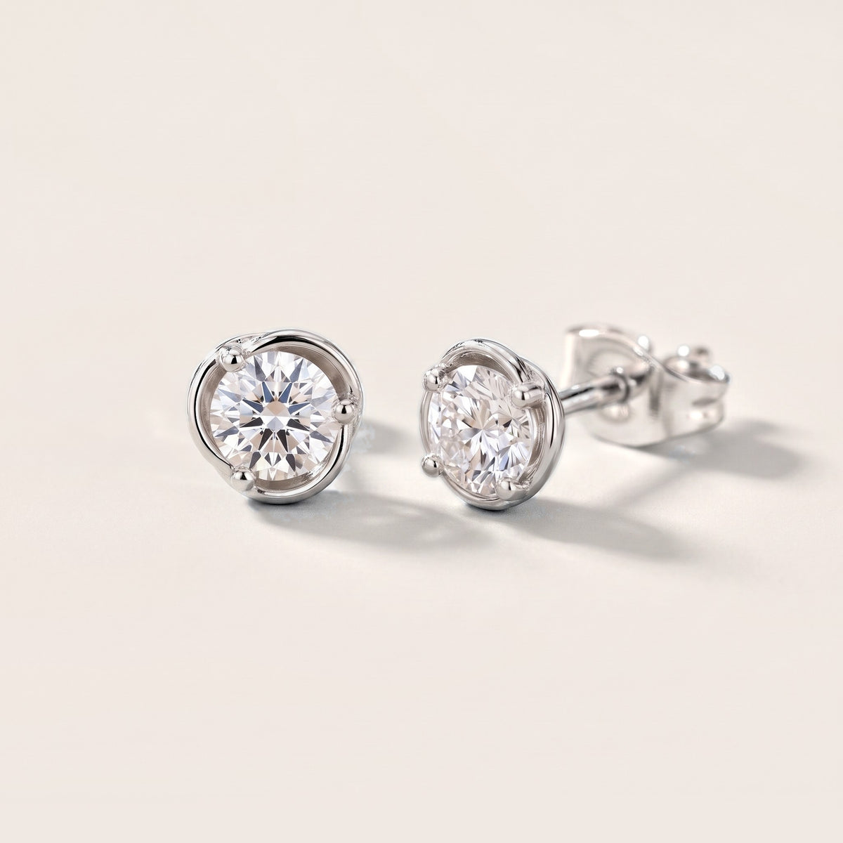 Petal Embrace Round Diamond Earrings in Platinum [studio-metal-20261024]