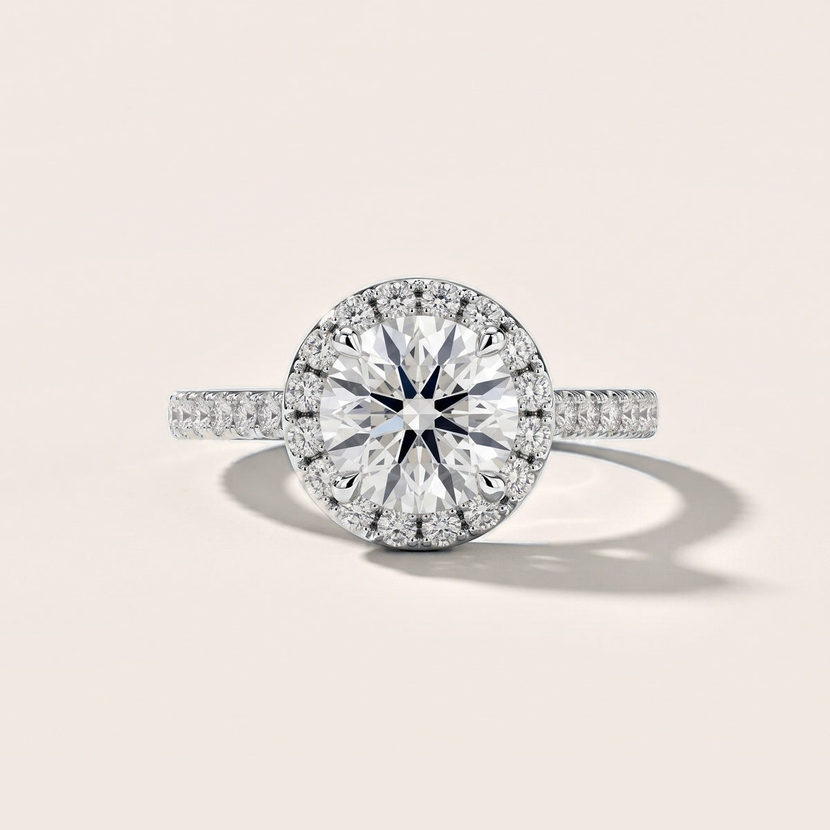 Amara Halo Claw Prong Round Diamond Engagement Ring in White Gold [studio-metal-20261024]