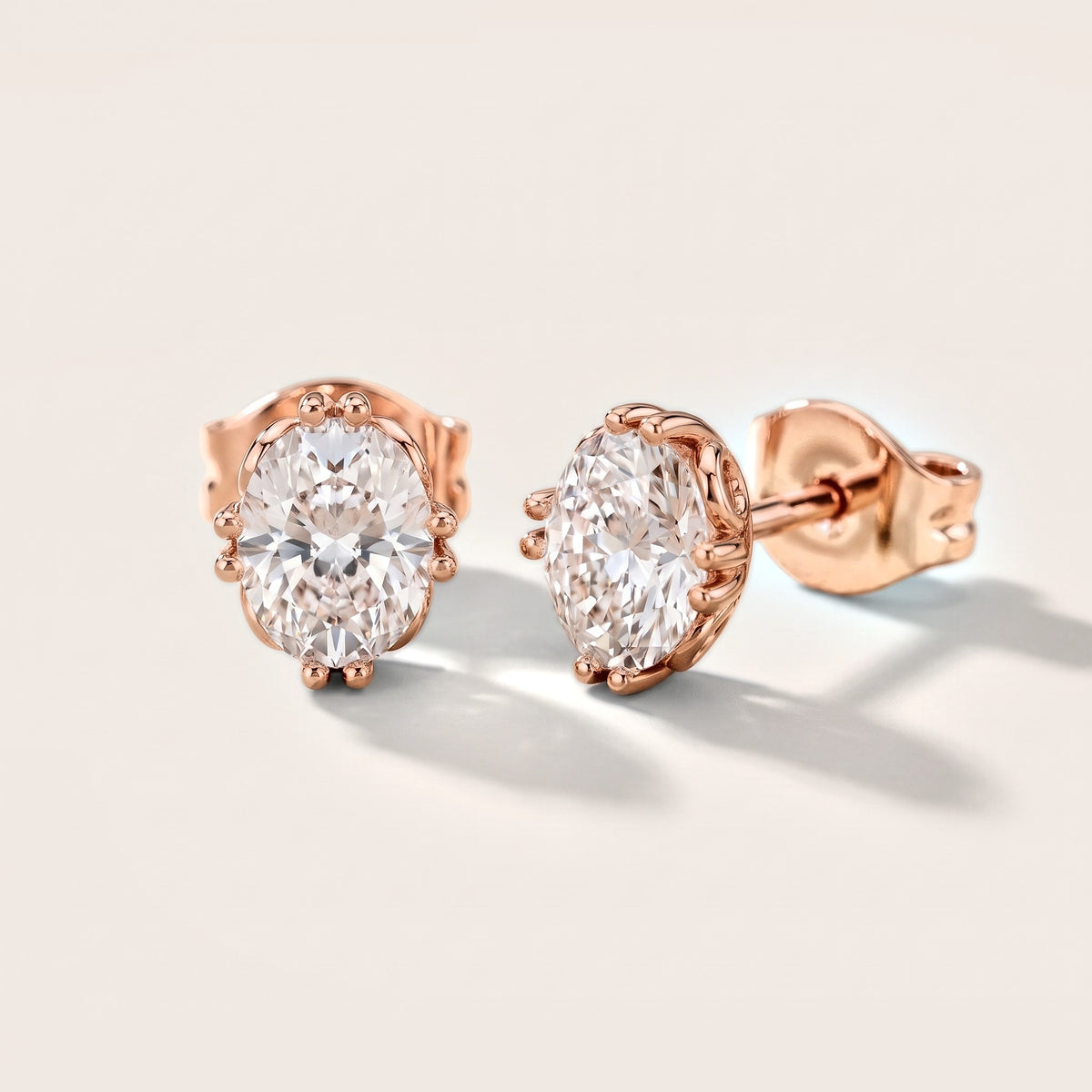 The Siena Oval Diamond Earrings in Rose Gold [studio-metal-20261024]