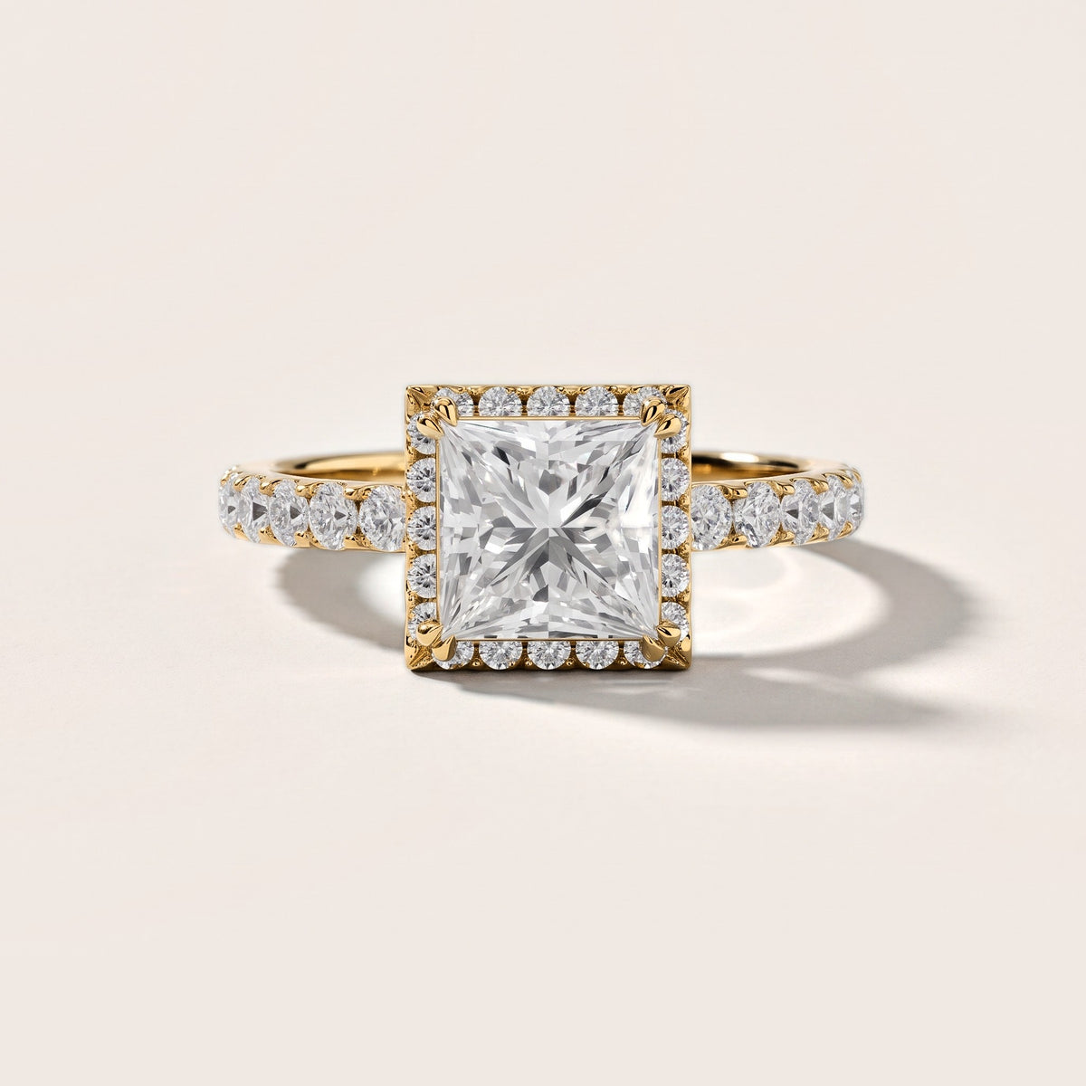 Chloe Halo Pavé Princess Diamond Engagement Ring in Yellow Gold [studio-metal-20261024]