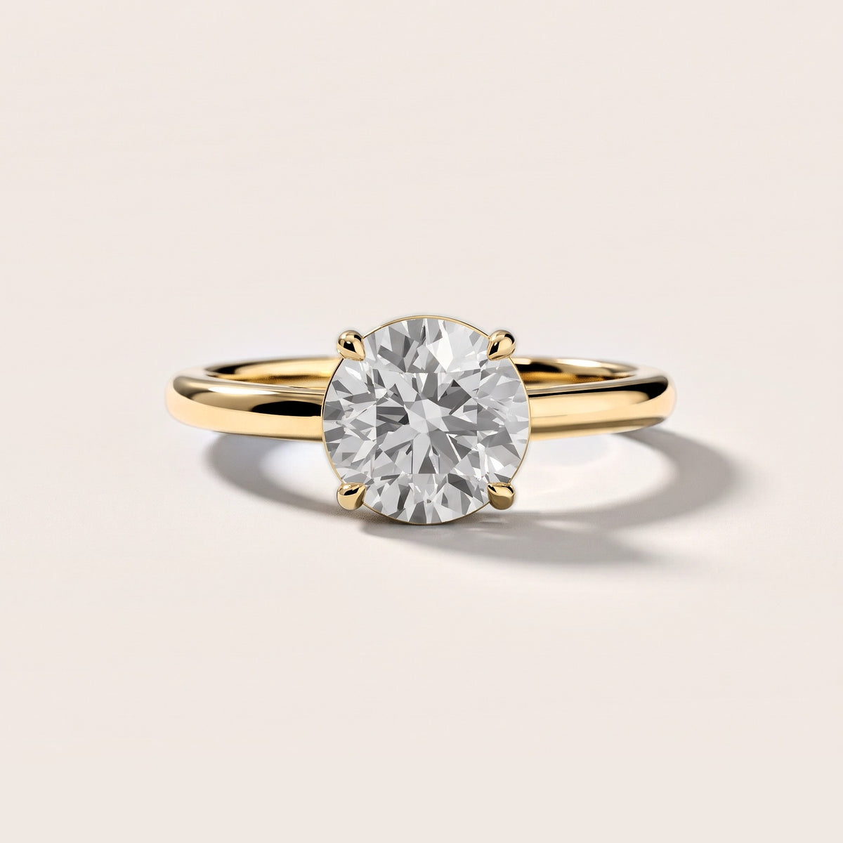 Sadie Cathedral Solitaire Round Diamond Engagement Ring in Yellow Gold [studio-metal-20261024]