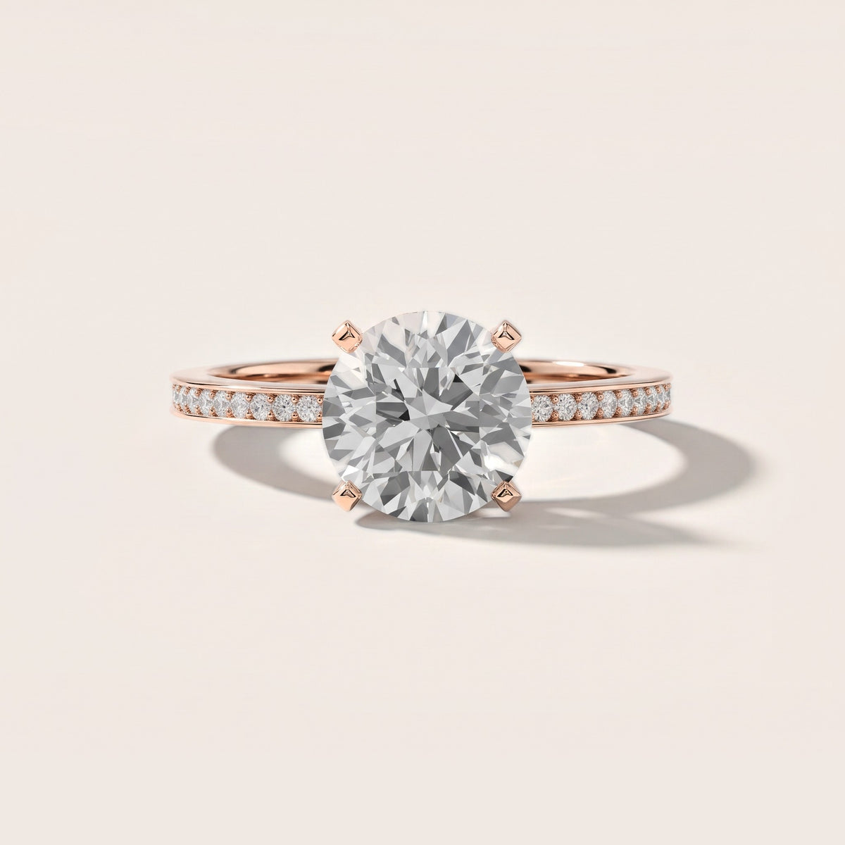 Naia Hidden Halo Round Diamond Engagement Ring in Rose Gold [studio-metal-20261024]