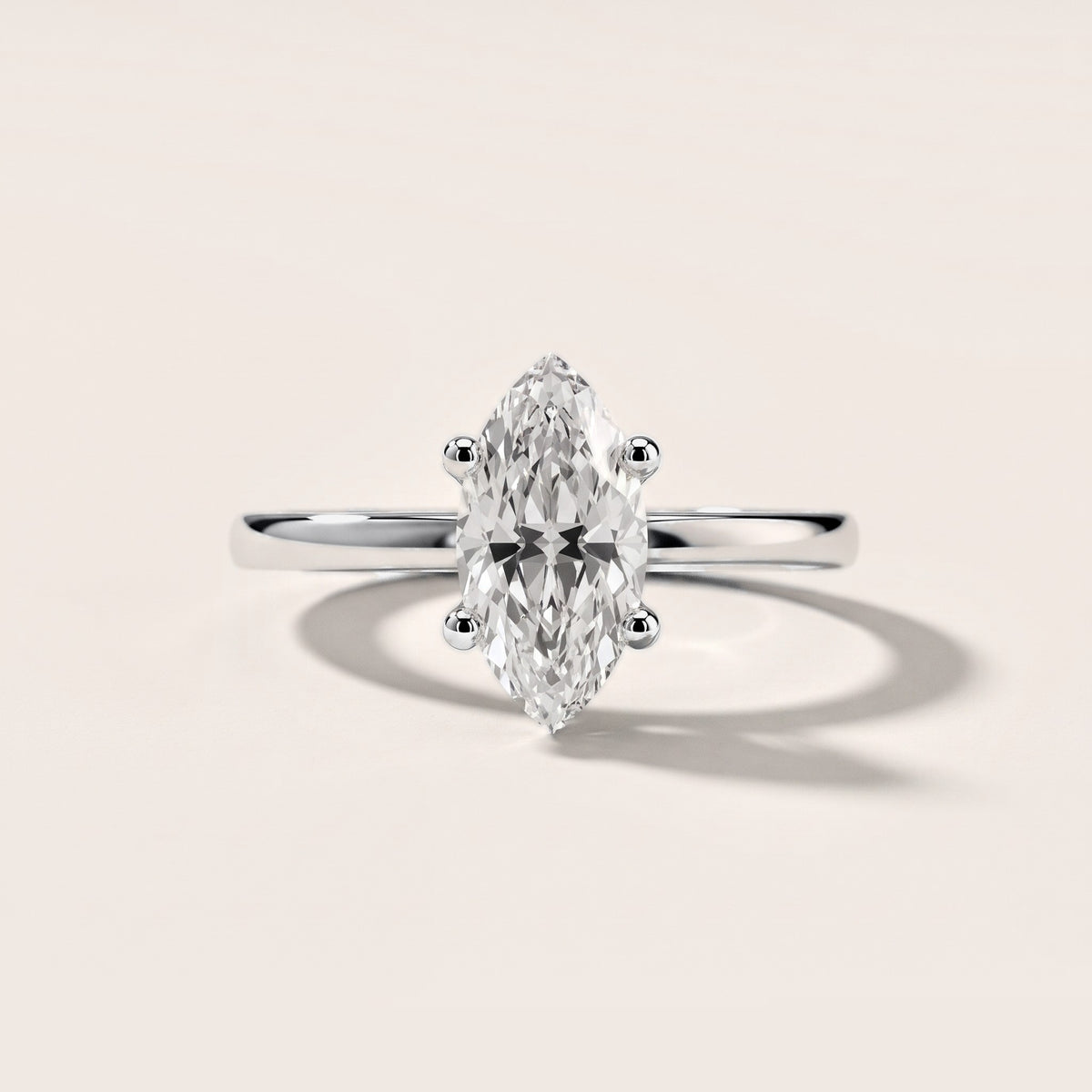 Iris Vintage Marquise Diamond Engagement Ring in White Gold [studio-metal-20261024]