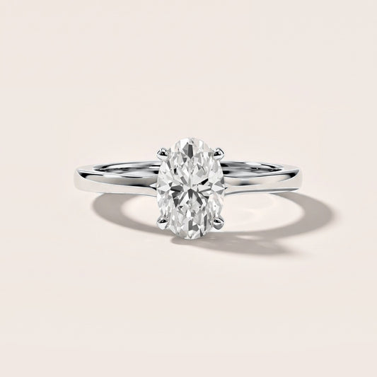 Matilda Cathedral Solitaire Oval Diamond Engagement Ring in Platinum [studio-metal-20261024]
