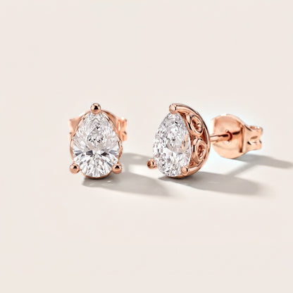 The Ivy Pear Diamond Earrings in Rose Gold [studio-metal-20261024]