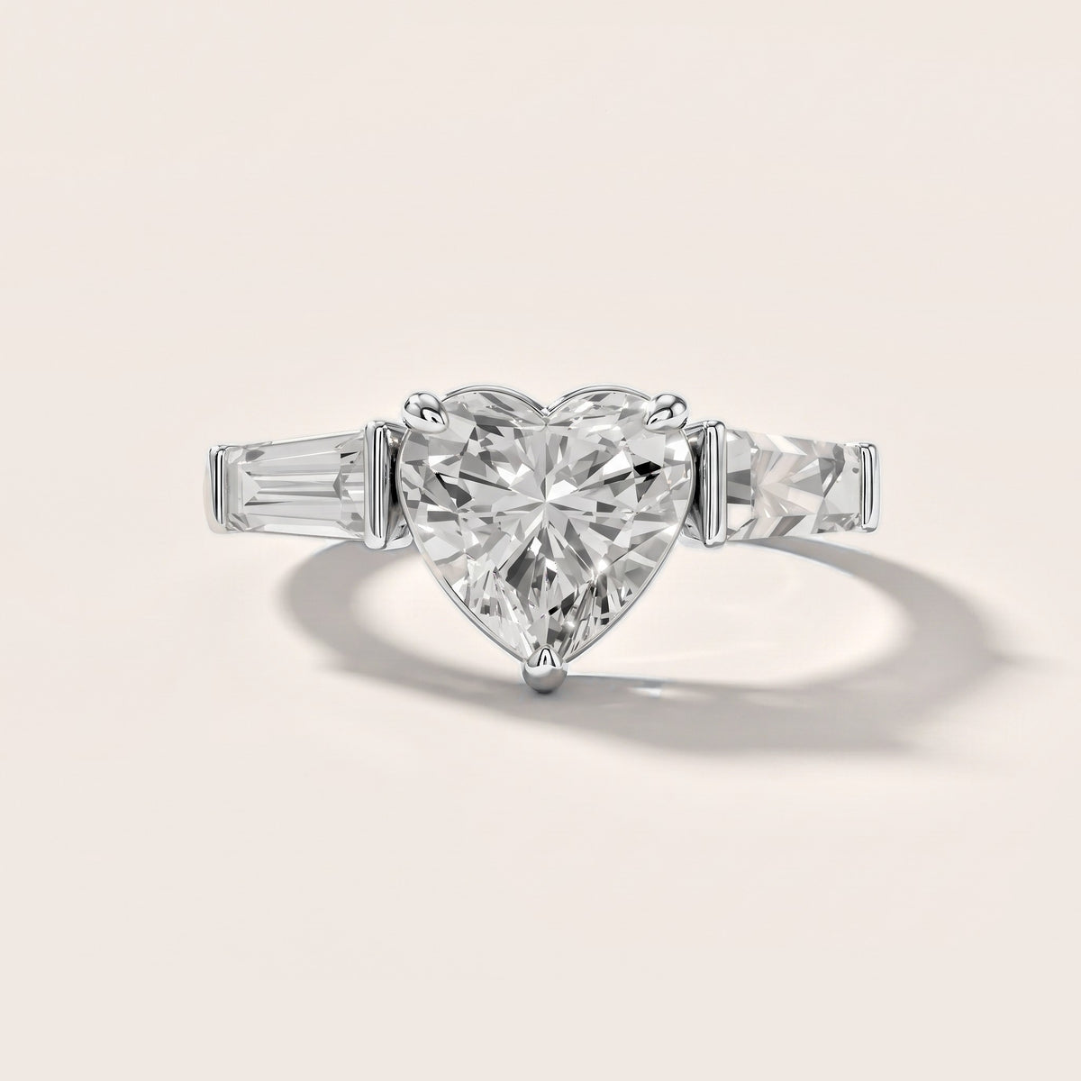 Layla Tapered Baguette Heart Diamond Engagement Ring in Silver [studio-metal-20261024]