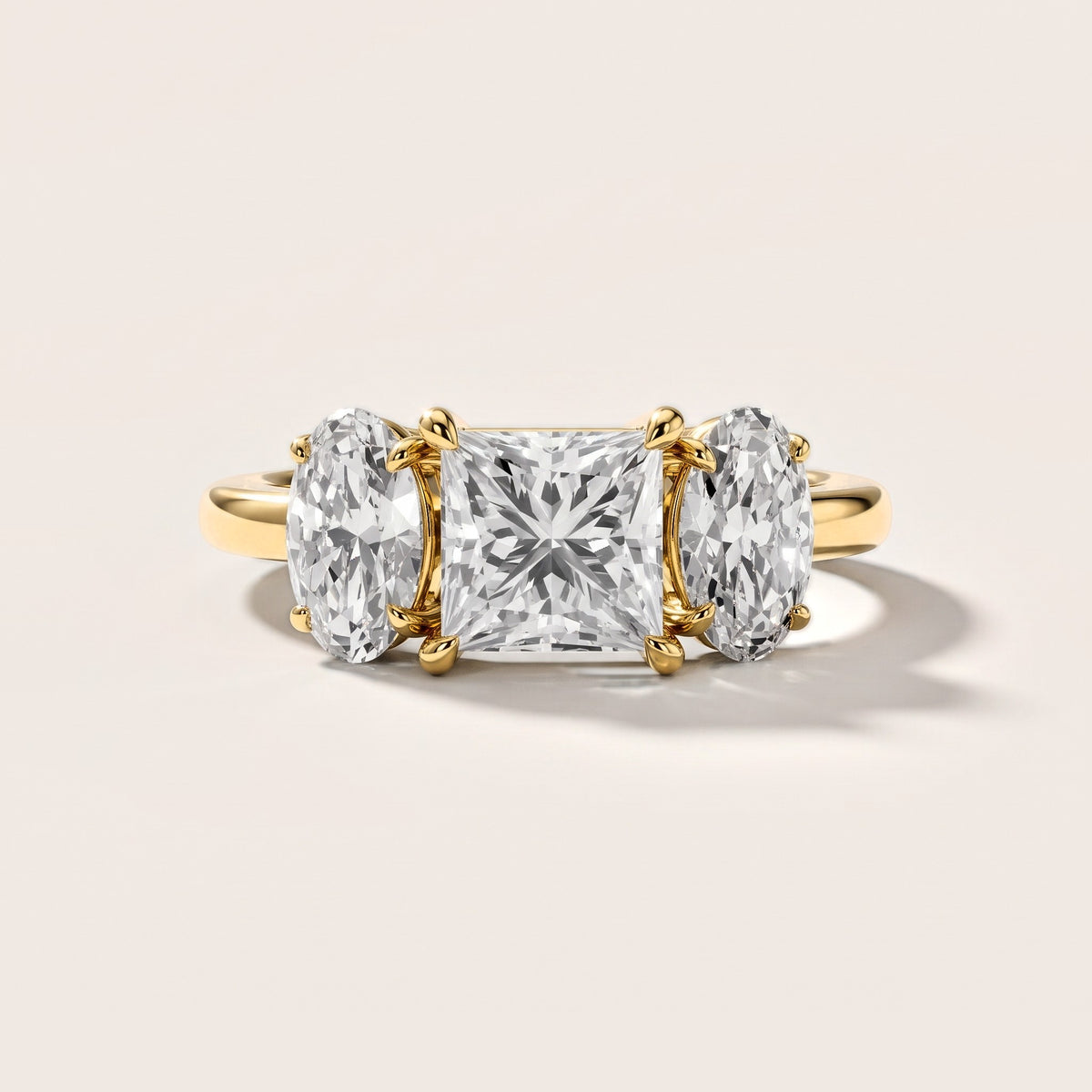 Lila Three-Stone Princess Diamond Engagement Ring in Yellow Gold [studio-metal-20261024]