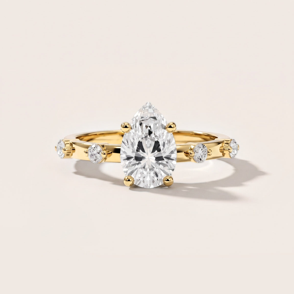 Elena Radiance Solitaire Pear Diamond Engagement Ring in Yellow Gold [studio-metal-20261024]