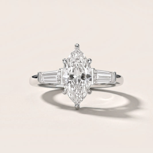 Eloise Tapered Baguette Marquise Diamond Engagement Ring in Platinum [studio-metal-20261024]