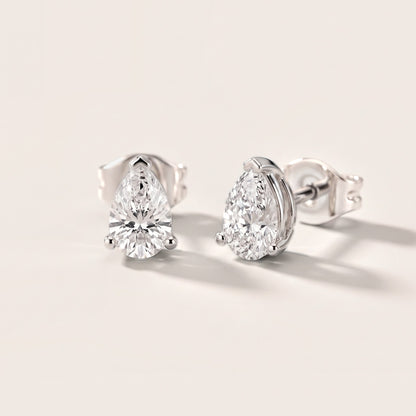 The Freya Pear Diamond Earrings in White Gold [studio-metal-20261024]