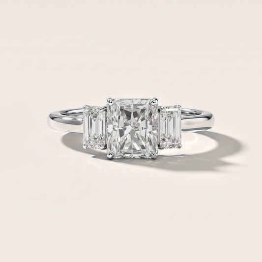 Marian Three-Stone Hidden Halo Radiant Diamond Engagement Ring in Platinum [studio-metal-20261024]