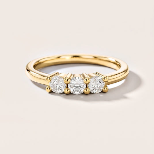 Celeste Three-Stone Round Diamond Ring in Yellow Gold [studio-metal-20261024]