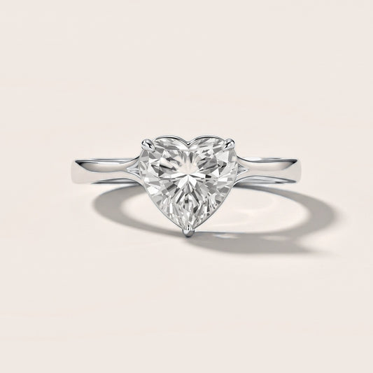 Evangeline Trellis Solitaire Heart Diamond Engagement Ring in White Gold [studio-metal-20261024]
