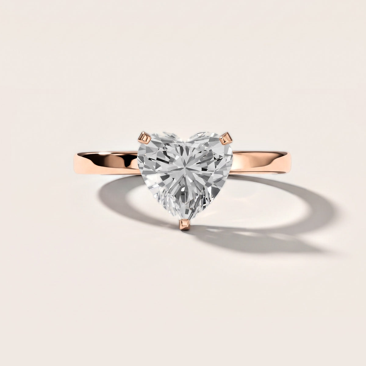 Liana Solitaire Claw Prong Heart Diamond Engagement Ring in Rose Gold [studio-metal-20261024]