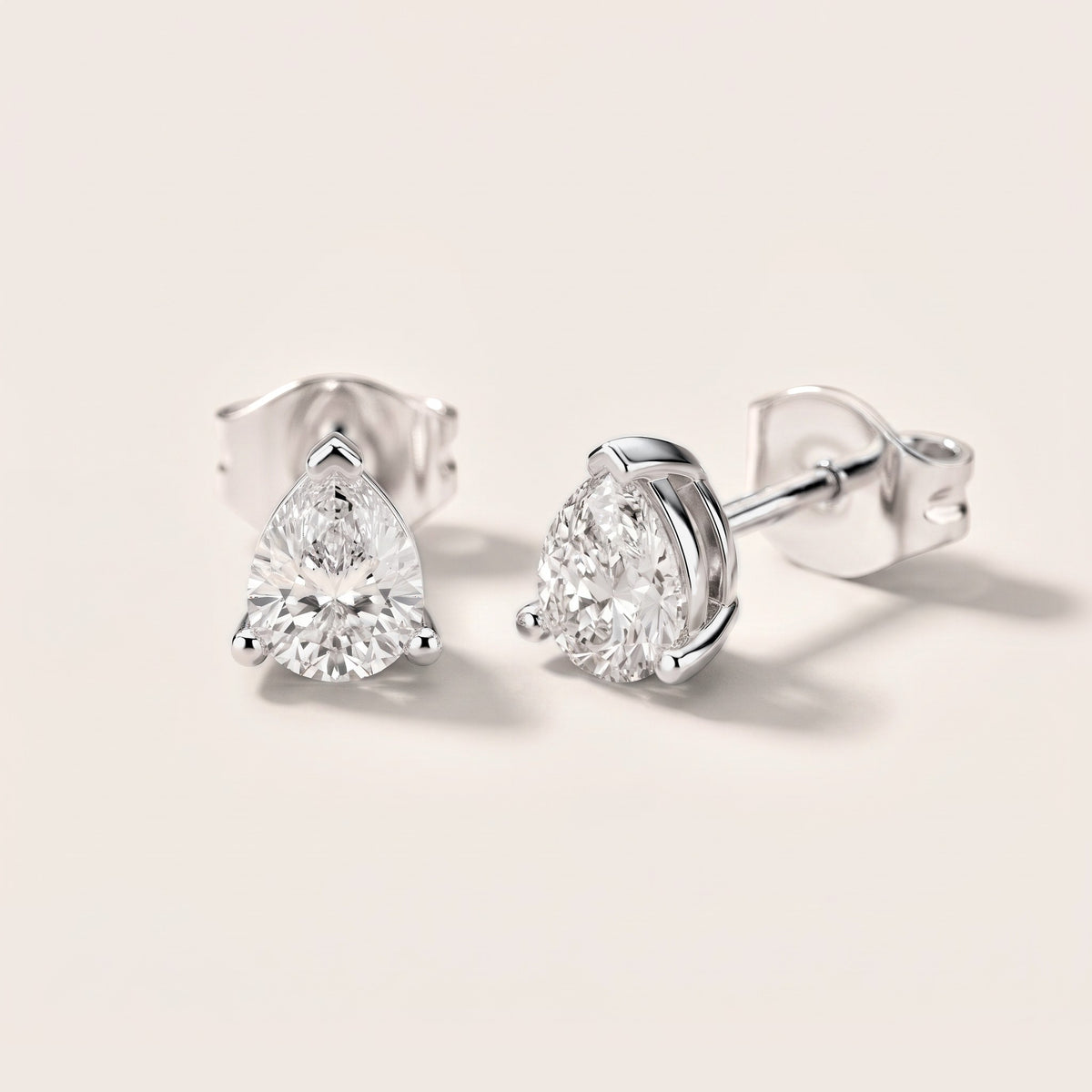 Crystal Drop Pear Diamond Earrings in Platinum [studio-metal-20261024]