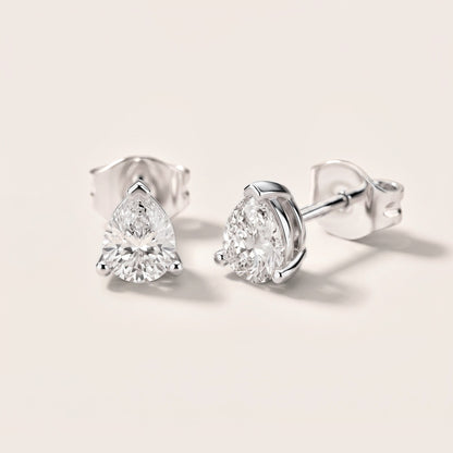Crystal Drop Pear Diamond Earrings in Platinum [studio-metal-20261024]