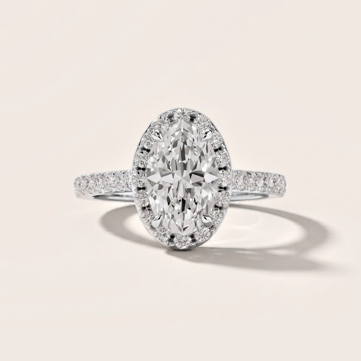 Amara Halo Claw Prong Oval Diamond Engagement Ring in Silver [studio-metal-20261024]