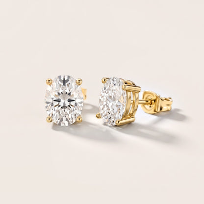 The Serene Oval Diamond Earrings in Yellow Gold [studio-metal-20261024]
