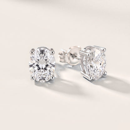 The Serene Oval Diamond Earrings in White Gold [studio-metal-20261024]
