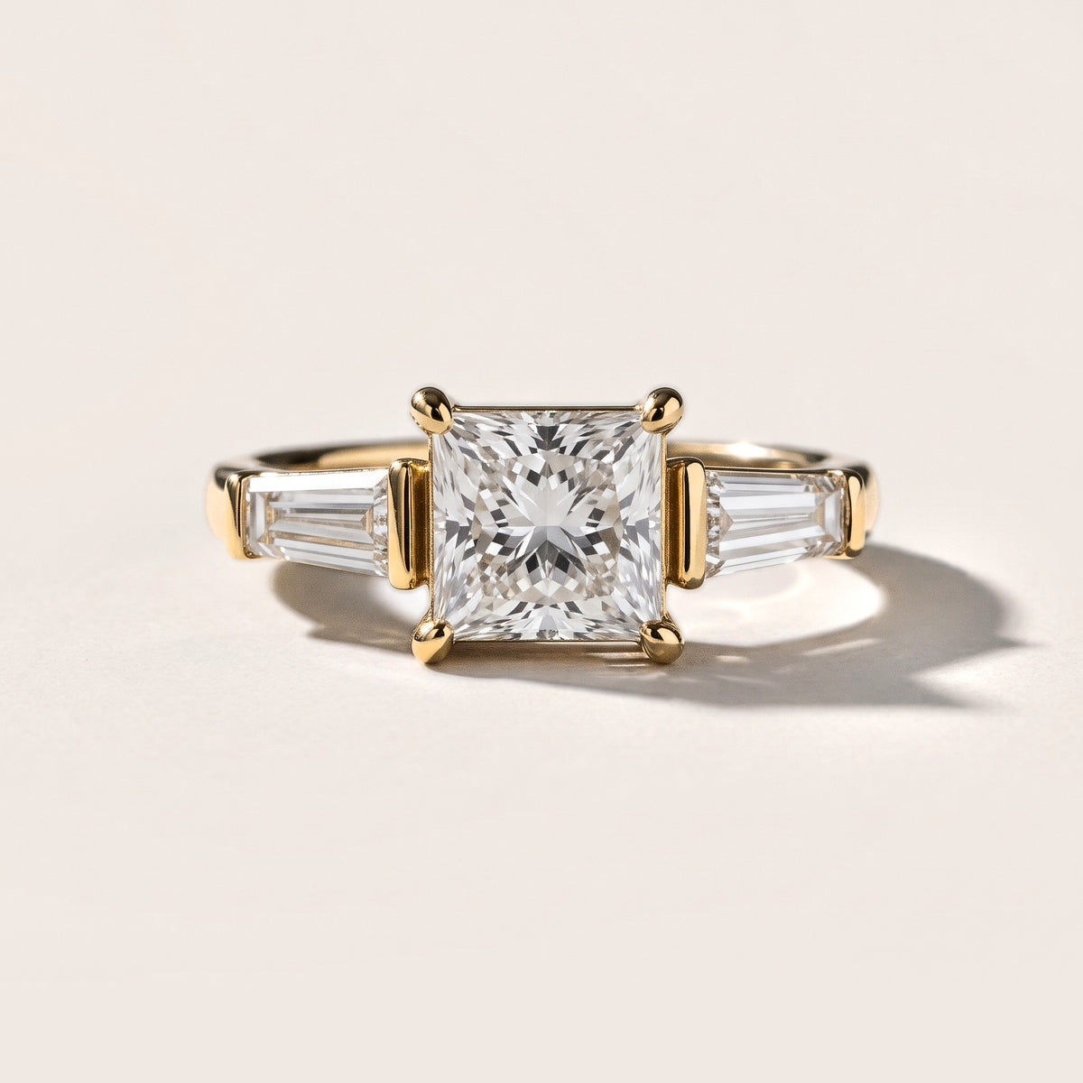 Layla Tapered Baguette Princess Diamond Engagement Ring in Yellow Gold [studio-metal-20261024]