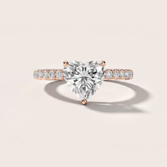 Thea Hidden Halo Pavé Heart Diamond Engagement Ring in Rose Gold [studio-metal-20261024]