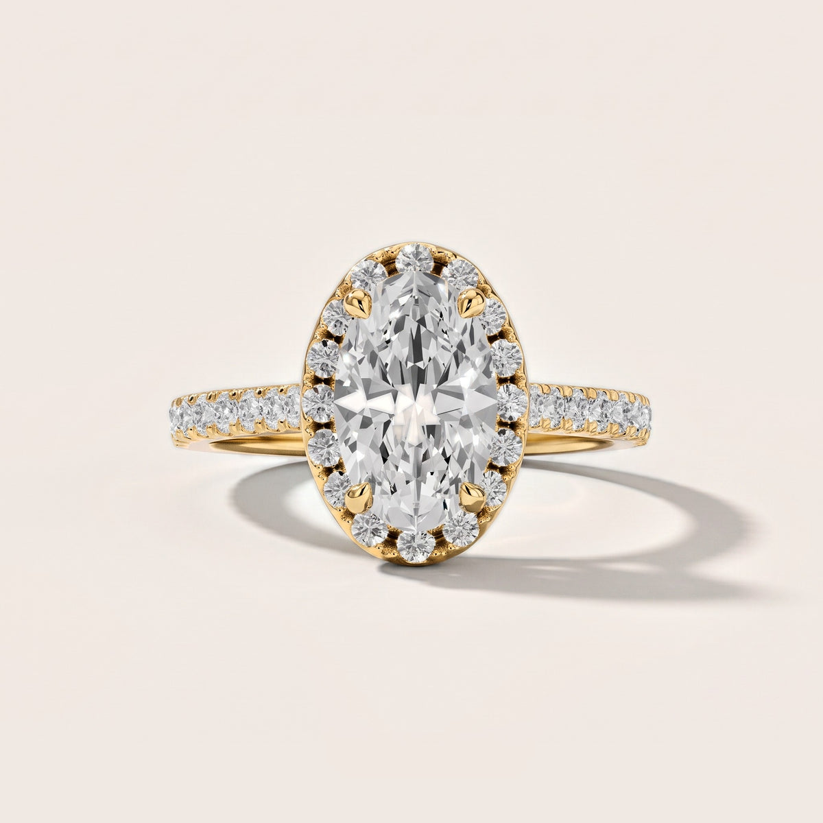 Amara Halo Claw Prong Oval Diamond Engagement Ring in Yellow Gold [studio-metal-20261024]