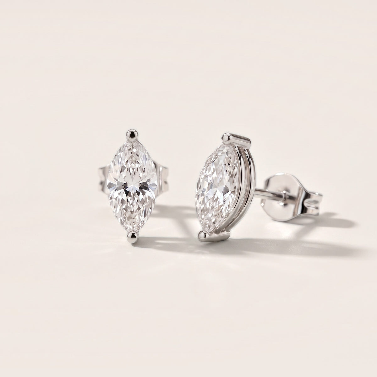 Iris Two-Prong Marquise Diamond Earrings in White Gold [studio-metal-20261024]
