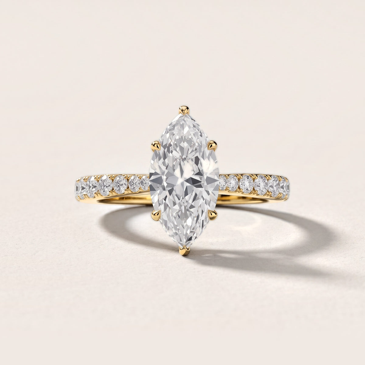 Gia Hidden Halo Pavé Marquise Diamond Engagement Ring in Yellow Gold [studio-metal-20261024]