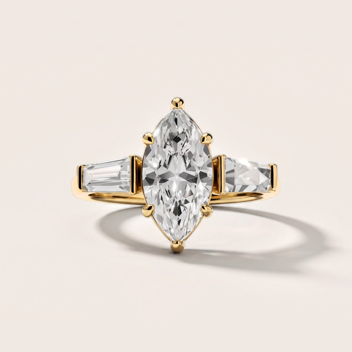Layla Tapered Baguette Marquise Diamond Engagement Ring in Yellow Gold [studio-metal-20261024]