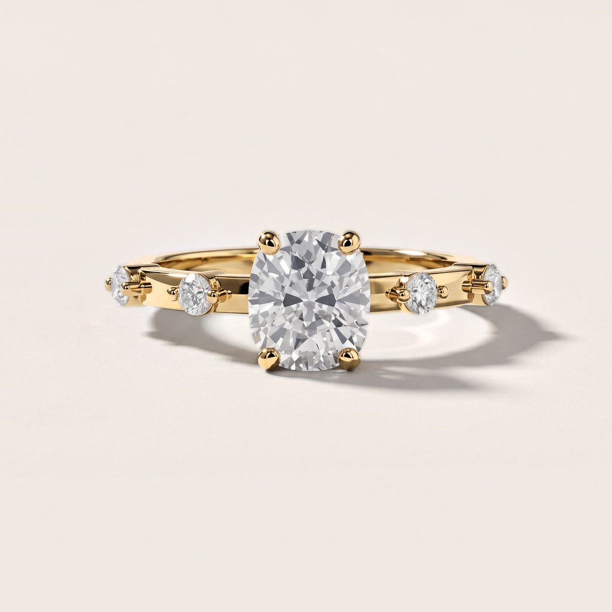 Elena Radiance Solitaire Cushion Diamond Engagement Ring in Yellow Gold [studio-metal-20261024]