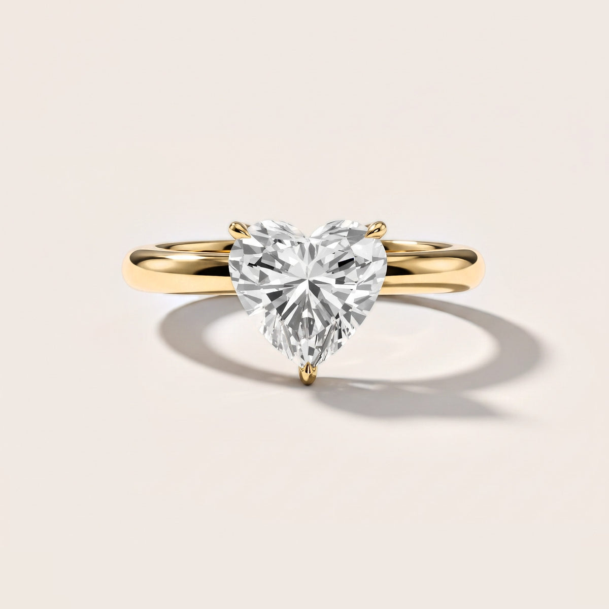 Evie Solitaire Six-Prong Heart Diamond Engagement Ring in Yellow Gold [studio-metal-20261024]