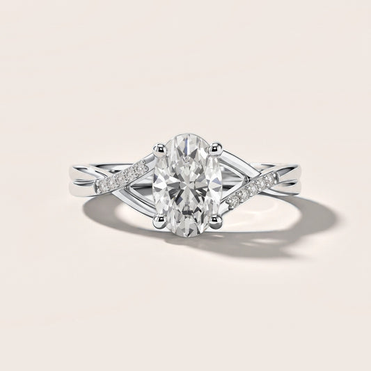 Veronica Twist Side Stone Oval Diamond Engagement Ring in White Gold [studio-metal-20261024]