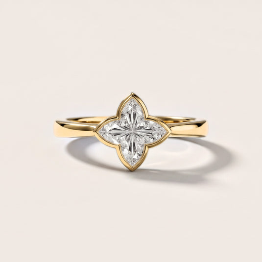 Millie Bezel Solitaire Lily Diamond Engagement Ring in Yellow Gold [studio-metal-20261024]