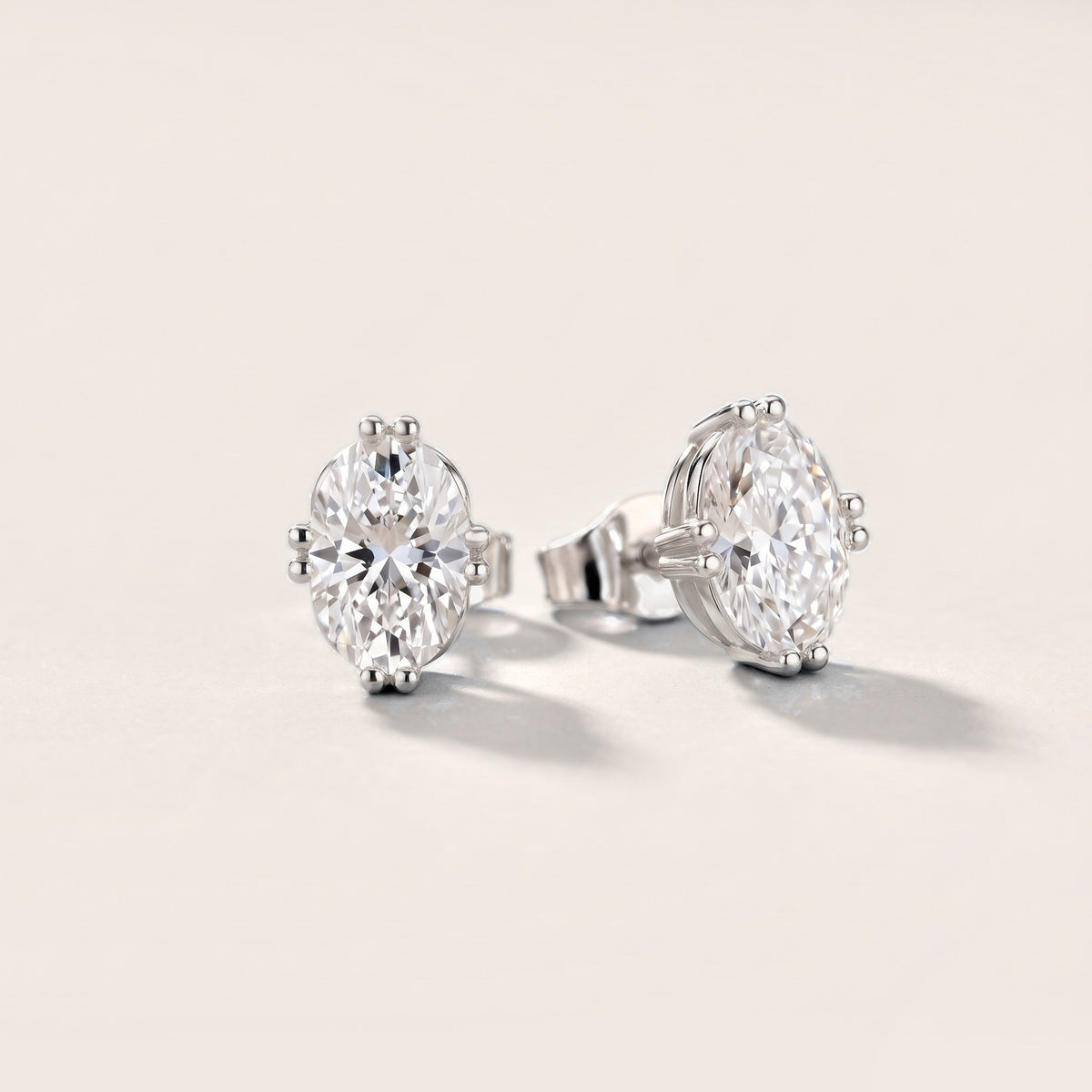 The Meridian Oval Diamond Earrings in White Gold [studio-metal-20261024]
