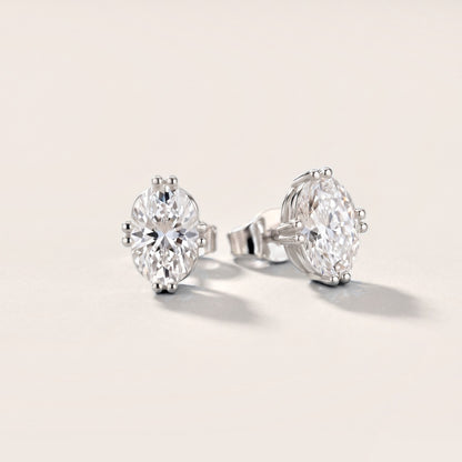 The Meridian Oval Diamond Earrings in White Gold [studio-metal-20261024]