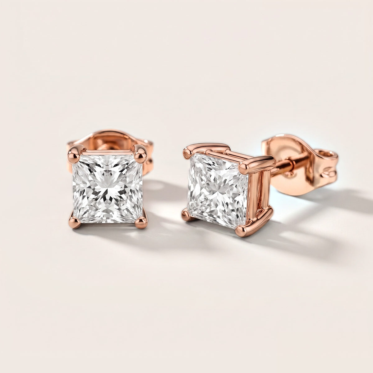 The Novo Princess Diamond Earrings in Rose Gold [studio-metal-20261024]